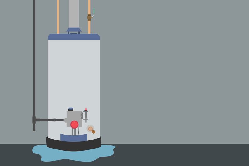 Image of a water heater leaking. Video - What Should I Do If My Water Heater Is Leaking?|