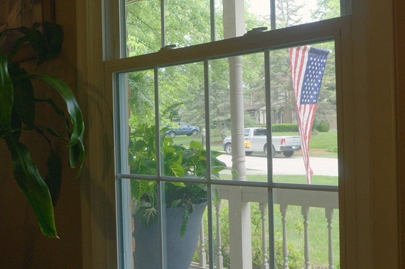 Video - Energy Saving Tip 5. Summertime window with American flag.|